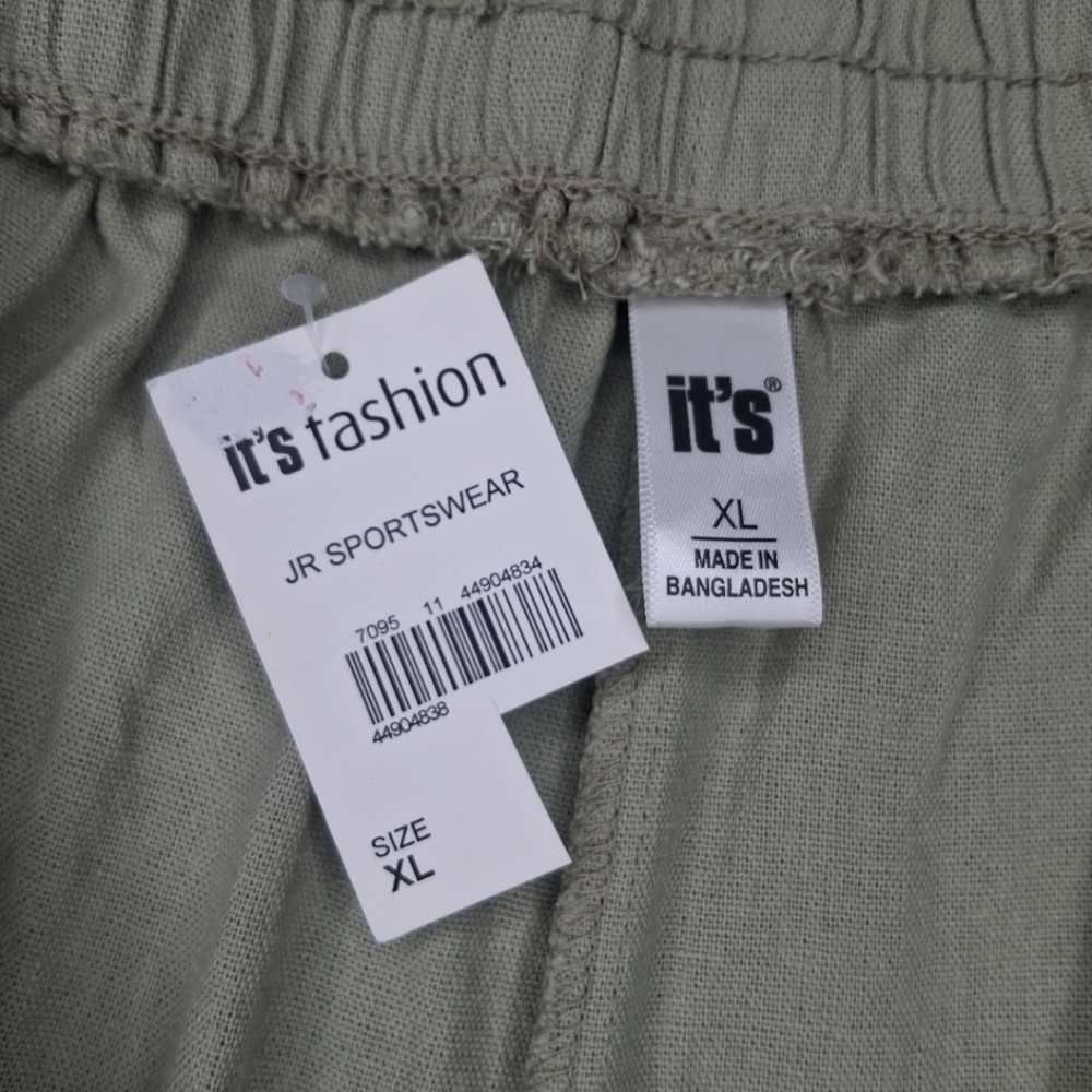 NWT It's Fashion Linen Blend Belted Pants Wide Leg Career Casual Summer Resort - Picture 3 of 15